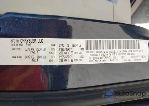 2009 Dodge Grand Caravan Sxt из США, поврежденный, VIN 2D8HN54X79R506471